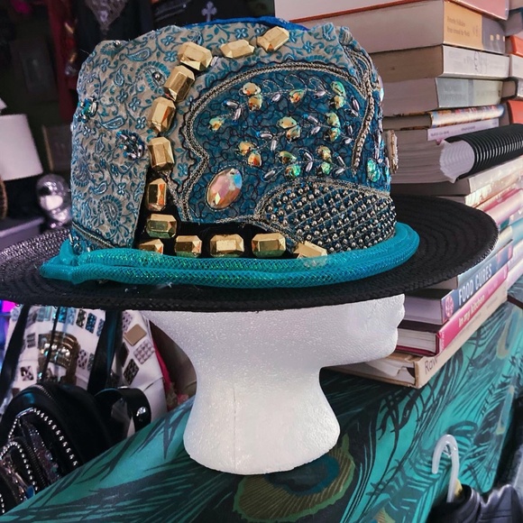 Custom Designed Straw Fedora Sari Hat by #FarrahNaykaDesigns main image 13